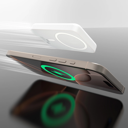 Vanjska baterija Wireless Dudao K26s, 5000mAh, 20W, PD + FQI, 1 x QI - 1 x USB-C, Bijela