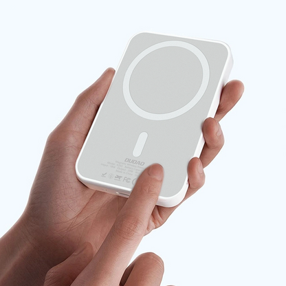 Vanjska baterija Wireless Dudao K26, 10000mAh, 20W, PD + FQI, 1 x QI - 1 x USB-C, Bijela