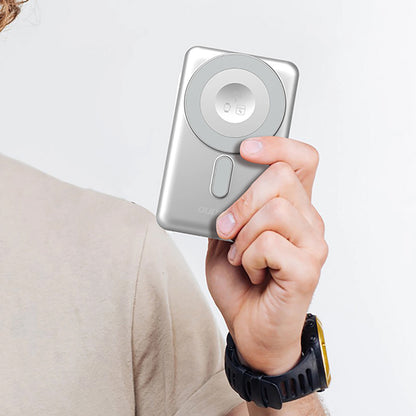 Vanjska baterija Wireless Dudao K29, 10000mAh, 20W, PD + FQI, 1 x Lightning - 1 x QI - 1 x USB-C, Siva