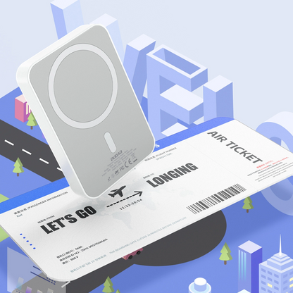 Vanjska baterija Wireless Dudao K26s, 5000mAh, 20W, PD + FQI, 1 x QI - 1 x USB-C, Bijela