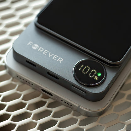 Vanjska baterija Wireless Forever MATB-200, 5000mAh, 20W, PD + FQI, 1 x QI - 1 x USB-C, Crna