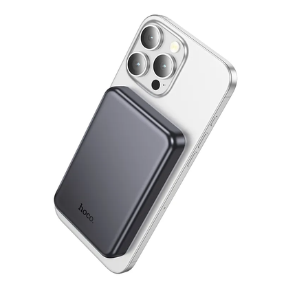 Bežična vanjska baterija HOCO J160, 5000mAh, 10W, 1 x QI - 1 x USB-C, Siva