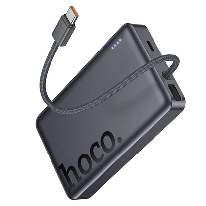 Bežična vanjska baterija HOCO Q44, 10000mAh, 20W, PD + FQI, 1 x QI - 2 x USB-C, Siva