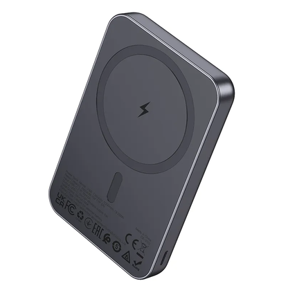 Bežična vanjska baterija HOCO J160, 5000mAh, 10W, 1 x QI - 1 x USB-C, Siva