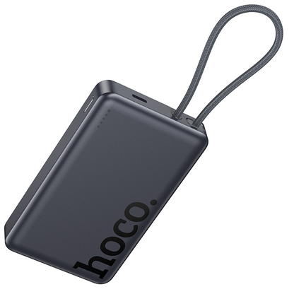 Bežična vanjska baterija HOCO Q44, 10000mAh, 20W, PD + FQI, 1 x QI - 2 x USB-C, Siva