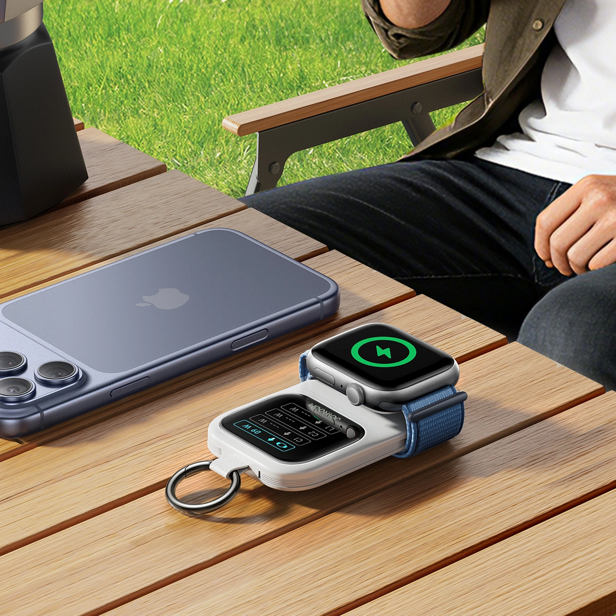 Bežična vanjska baterija Joyroom JR-W19, 5000mAh, 20W, QC + PD, 1 x Lightning - 1 x QI - 2 x USB-C, Bijela