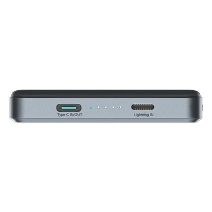 Vanjska baterija Joyroom JR-PBM08 Pro, 10000mAh, 20W, PD + FQI, 1 x QI - 1 x USB-C, Siva
