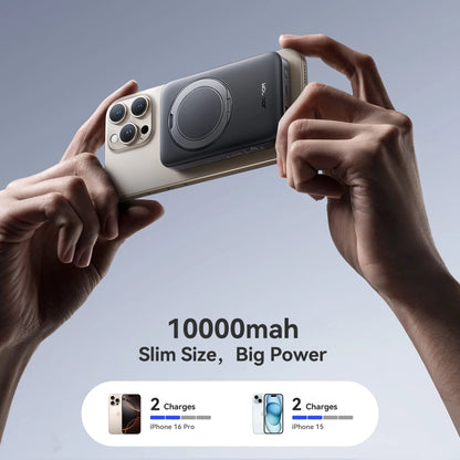 Vanjska baterija Joyroom JR-PBM12, 10000mAh, 22.5W, QC + PD + FQI, 1 x QI - 1 x USB-A - 1 x USB-C, Crna