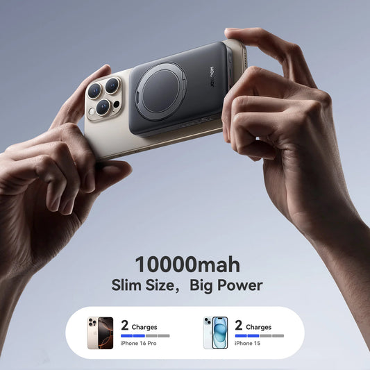 Vanjska baterija Joyroom JR-PBM12, 10000mAh, 22.5W, QC + PD + FQI, 1 x QI - 1 x USB-A - 1 x USB-C, Crna