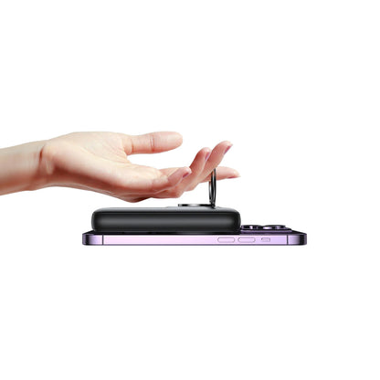 Vanjska baterija Wireless Joyroom JR-W050, 10000mAh, 20W, QC + PD + FQI, 1 x QI - 1 x USB-A - 1 x USB-C, Crna