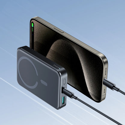 Vanjska bežična baterija Joyroom JR-W020, 10000mAh, 20W, QC + PD + FQI, 1 x QI - 1 x USB-A - 1 x USB-C, Crna