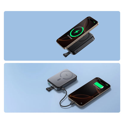 Vanjska baterija Joyroom JR-PBM11, 10000mAh, 22.5W, QC + PD + FQI, 1 x QI - 1 x USB-A - 1 x USB-C, Crna