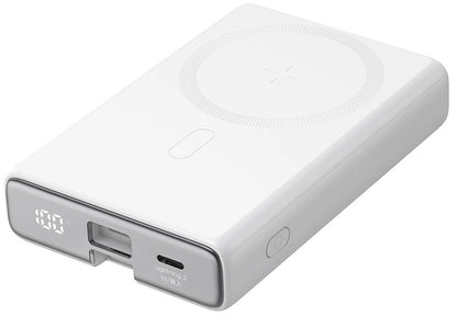 Vanjska bežična baterija Joyroom JR-PBM01, 10000mAh, 20W, QC + PD + FQI, 1 x Lightning - 1 x QI - 1 x USB-C, Bijela