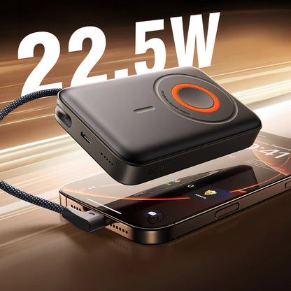 Vanjska bežična baterija Joyroom JR-PBM02, 10000mAh, 22.5W, PD + FQI, 1 x QI - 2 x USB-C, Crna