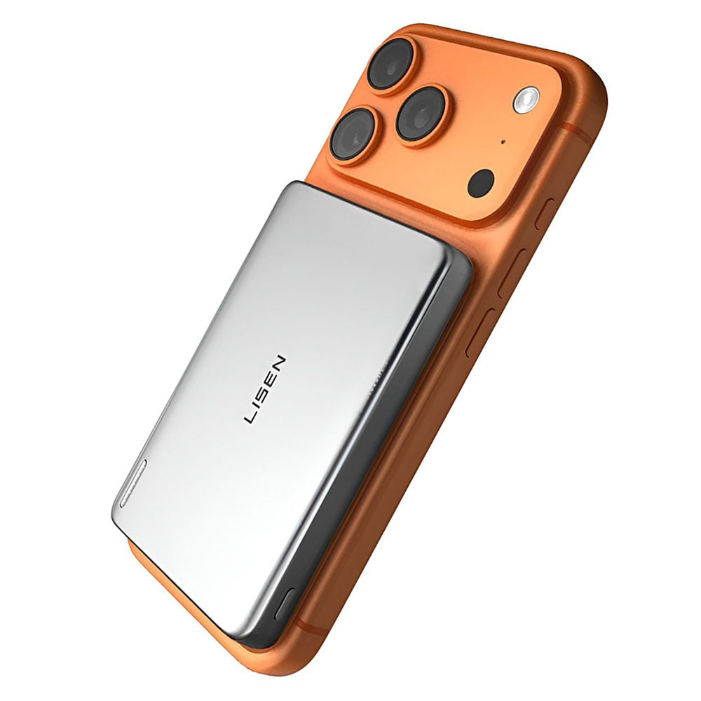 Bežična vanjska baterija Lisen L601 Pro, 10000mAh, 27W, PD + FQI, 1 x QI - 1 x USB-C, Siva YL0325100009