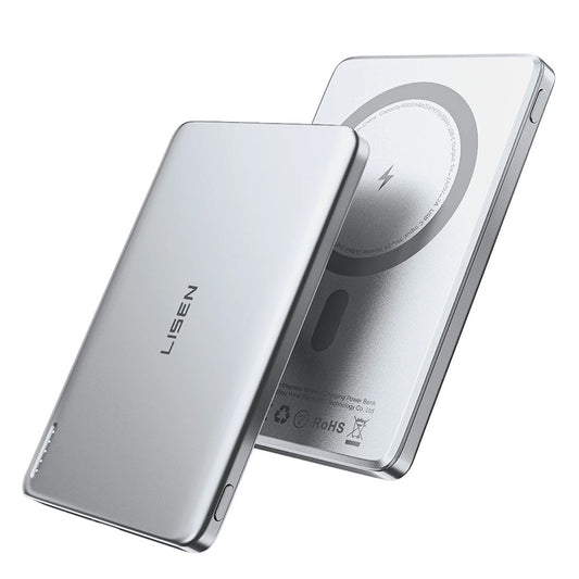 Bežična vanjska baterija Lisen L601 Pro, 5000mAh, 22.5W, PD + FQI, 1 x QI - 1 x USB-C, Siva YL0325090011