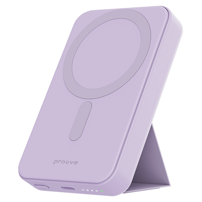 Vanjska baterija Wireless Proove Hyperion, 10000mAh, 20W, PD + FQI, 1 x QI - 1 x USB-C, Ljubičasta
