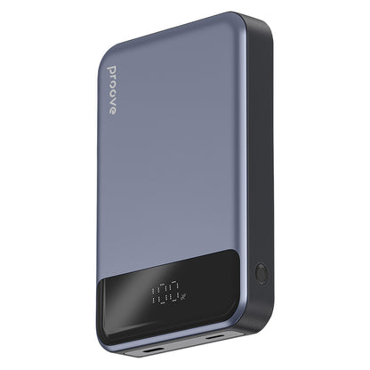 Vanjska baterija Wireless Proove Hoodman, 10000mAh, 20W, PD + FQI, 1 x QI - 1 x USB-C, Siva PBH120010003
