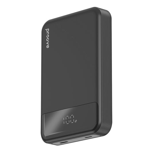 Vanjska baterija Wireless Proove Hoodman, 10000mAh, 20W, PD + FQI, 1 x QI - 1 x USB-C, Crna PBH120010001