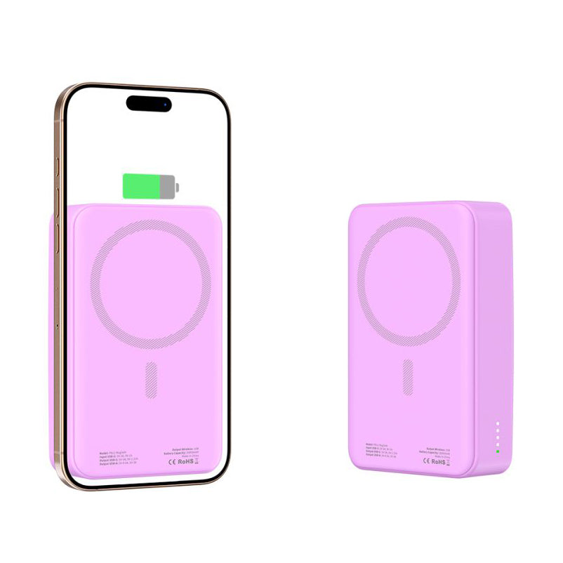 Vanjska baterija Wireless Tech-Protect PB12 LifeMag, 20000mAh, 20W, QC + PD + FQI, 1 x QI - 1 x USB-A - 1 x USB-C, Ljubičasta