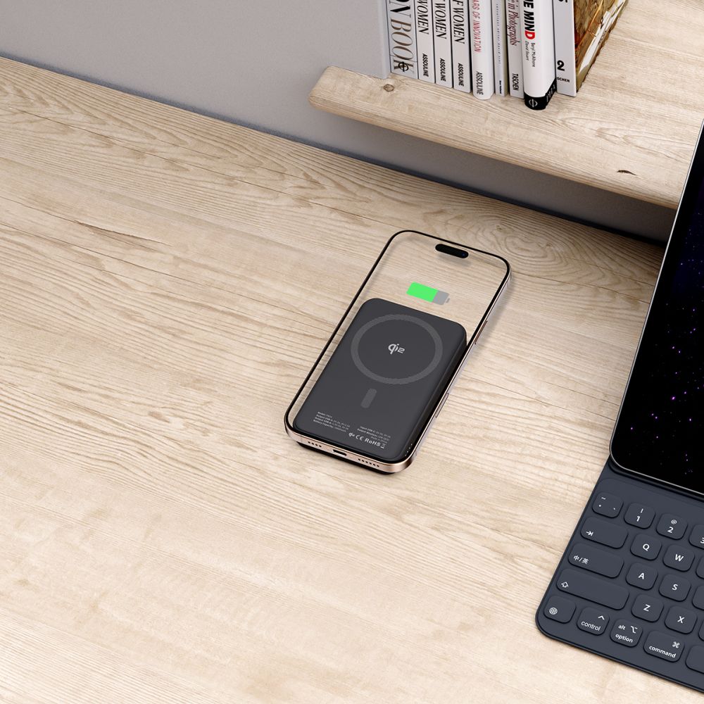 Vanjska baterija Wireless Tech-Protect PB24 LifeMag, 10000mAh, 15W, PD + FQI, 1 x QI - 1 x USB-A - 1 x USB-C, Crna