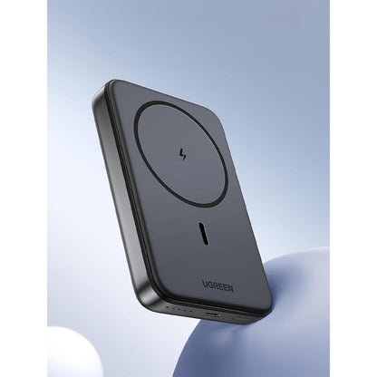 Vanjska bežična baterija UGREEN PB561, 10000mAh, 20W, PD + FQI, 1 x QI - 1 x USB-C, Crna