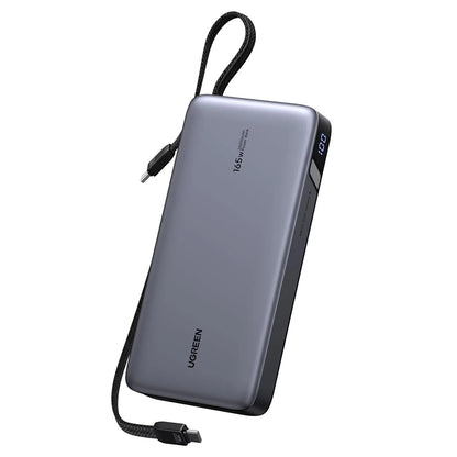 Vanjska baterija UGREEN PB726 (55995B), 25000mAh, 165W, QC + PD, 1 x USB-A - 3 x USB-C, Siva