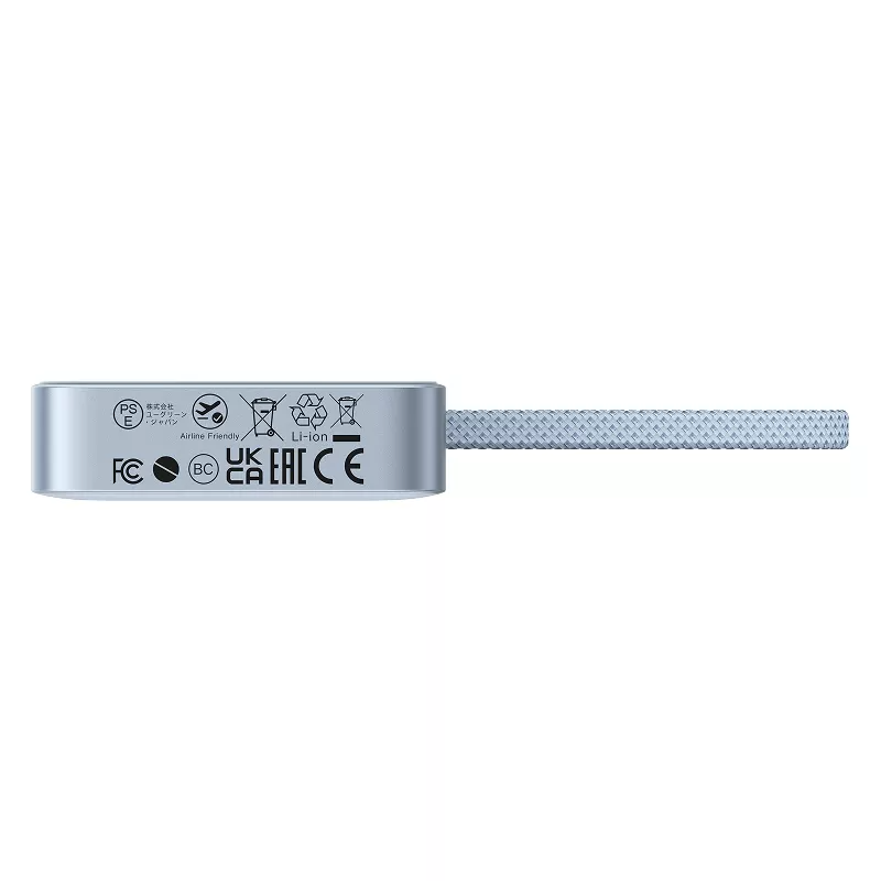 Bežična vanjska baterija UGREEN MagFlow PB773 (65958), 10000mAh, 25W, PD + FQI, 1 x QI - 2 x USB-C, Plava