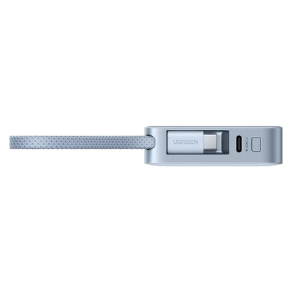 Bežična vanjska baterija UGREEN MagFlow PB773 (65958), 10000mAh, 25W, PD + FQI, 1 x QI - 2 x USB-C, Plava