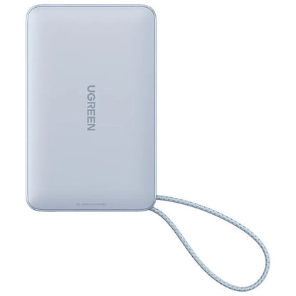 Bežična vanjska baterija UGREEN MagFlow PB773 (65958B), 10000mAh, 25W, PD + FQI, 1 x QI - 2 x USB-C, Plava