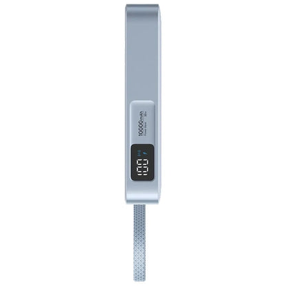 Bežična vanjska baterija UGREEN MagFlow PB773 (65958B), 10000mAh, 25W, PD + FQI, 1 x QI - 2 x USB-C, Plava