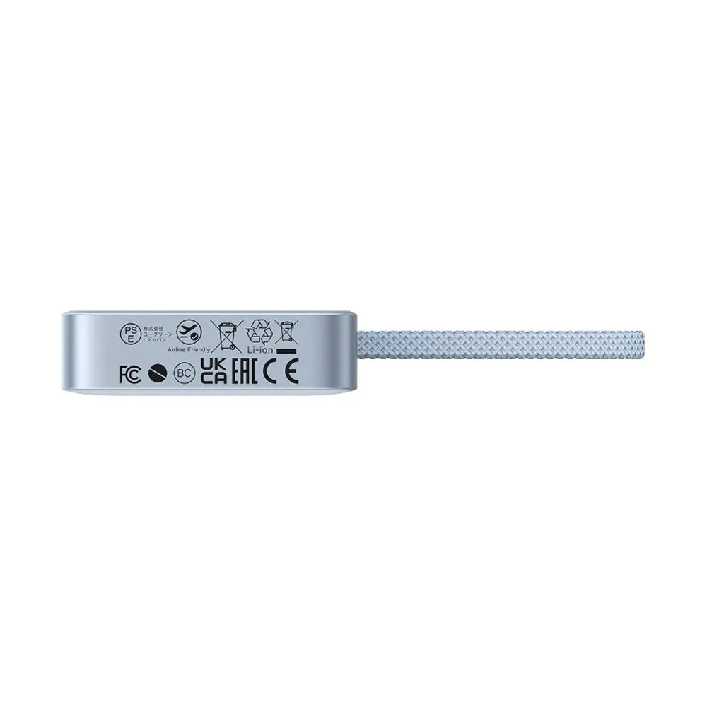 Bežična vanjska baterija UGREEN MagFlow PB773 (65958B), 10000mAh, 25W, PD + FQI, 1 x QI - 2 x USB-C, Plava