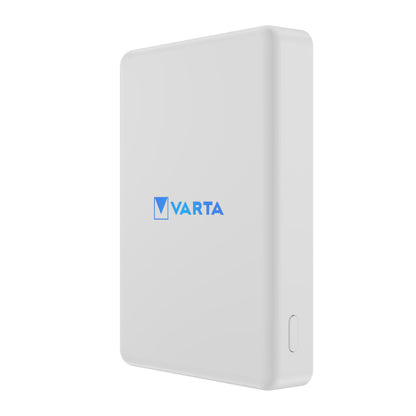Vanjska bežična baterija Varta Mag Pro, 5000mAh, 12W, 1 x QI - 1 x USB-C, Bijela