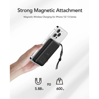 Vanjska bežična baterija Veger VP1151 / W1151, 10000mAh, 22.5W, QC + PD + FQI, 1 x QI - 1 x USB-A - 1 x USB-C, Crna