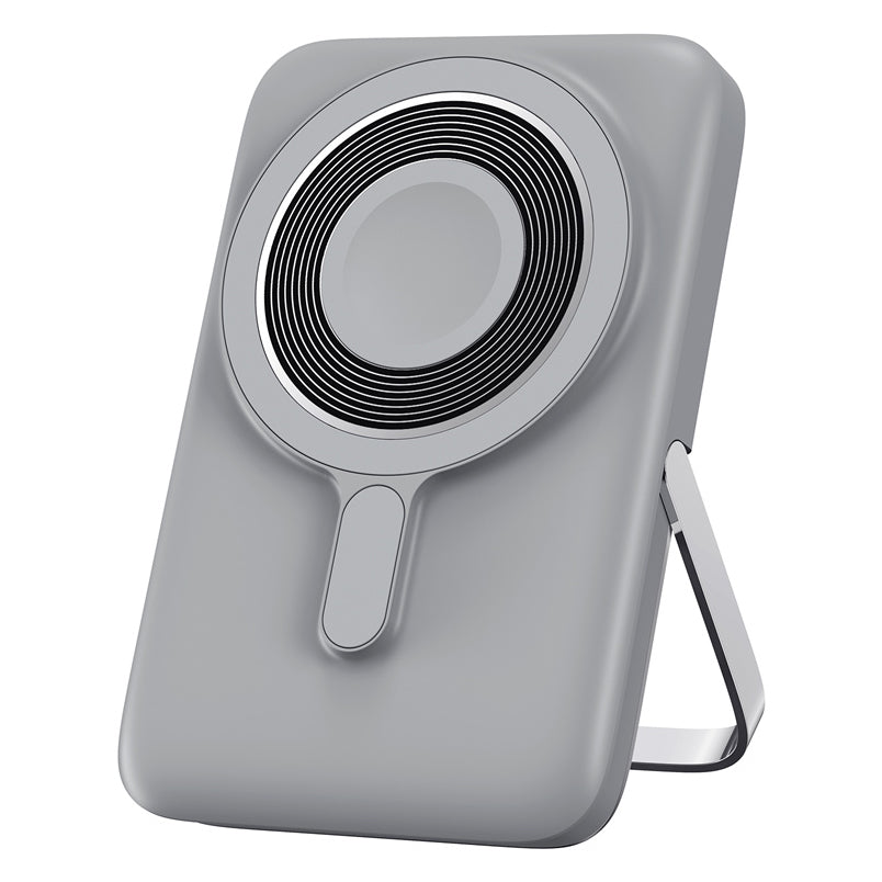 Vanjska bežična baterija WiWu Wi-P018, 10000mAh, 20W, PD + FQI, 1 x QI - 1 x USB-C, Siva