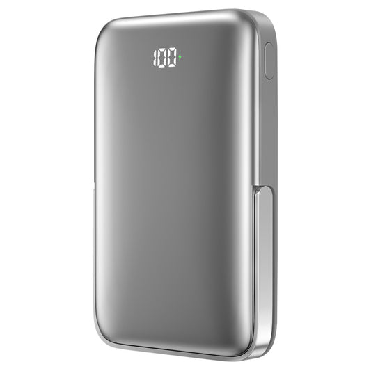 Vanjska bežična baterija WiWu Wi-P018, 10000mAh, 20W, PD + FQI, 1 x QI - 1 x USB-C, Siva