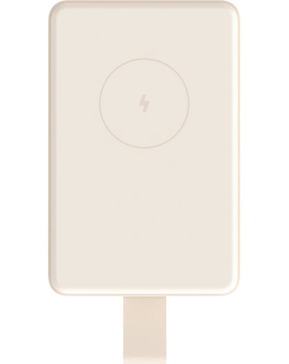 Bežični vanjski punjač Xiaomi Mi Magnetic, 6000mAh, 15W, PD + FQI, 1 x QI - 1 x USB-C, Bež BHR9074GL