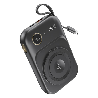 Vanjska baterija Wireless XO Design PR270, 10000mAh, 22.5W, QC + PD + QI, 1 x QI - 1 x USB-A - 1 x USB-C, Crna
