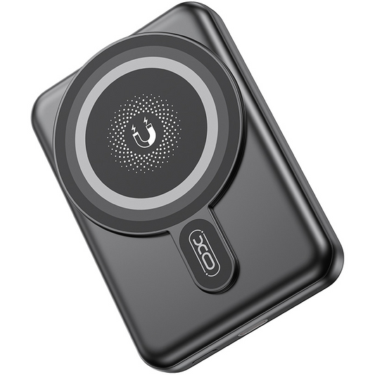 Bežična vanjska baterija XO Design PR264, 10000mAh, 20W, PD + FQI, 1 x QI - 1 x USB-C, Crna, Obnovljena