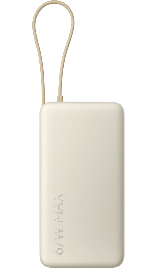 Vanjska baterija Xiaomi, 20000mAh, 67W, QC + PD, 1 x USB-A - 2 x USB-C, Bež BHR08O7GL