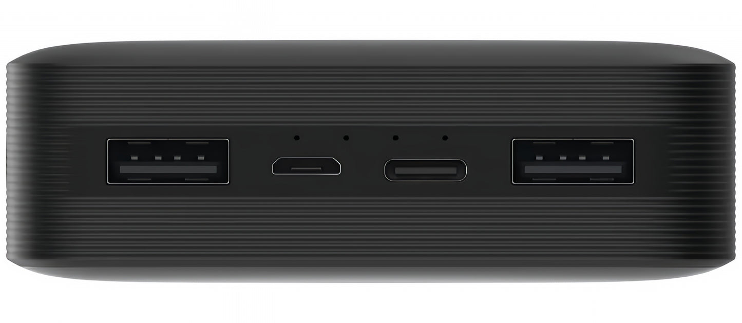 Xiaomi vanjska baterija, 20000mAh, 18W, QC, 2 x USB-A, Crna PB200LZM