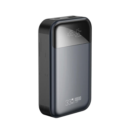 Vanjska baterija XO Design PR232, 10000mAh, 33W, QC + PD, 1 x USB-A - 1 x USB-C, Crna