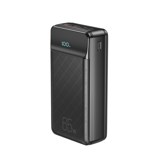 Vanjska baterija XO Design PR201, 30000mAh, 65W, QC + PD, 1 x USB-C - 2 x USB-A, Crna