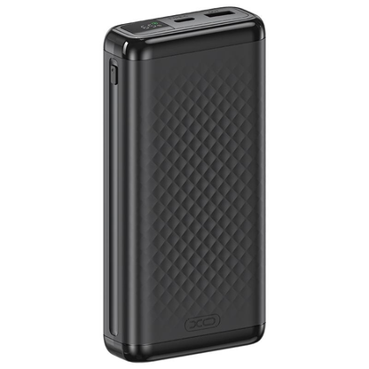 Vanjska baterija XO Design PB309, 20000mAh, 22.5W, QC + PD, 1 x USB-A - 1 x USB-C, Crna