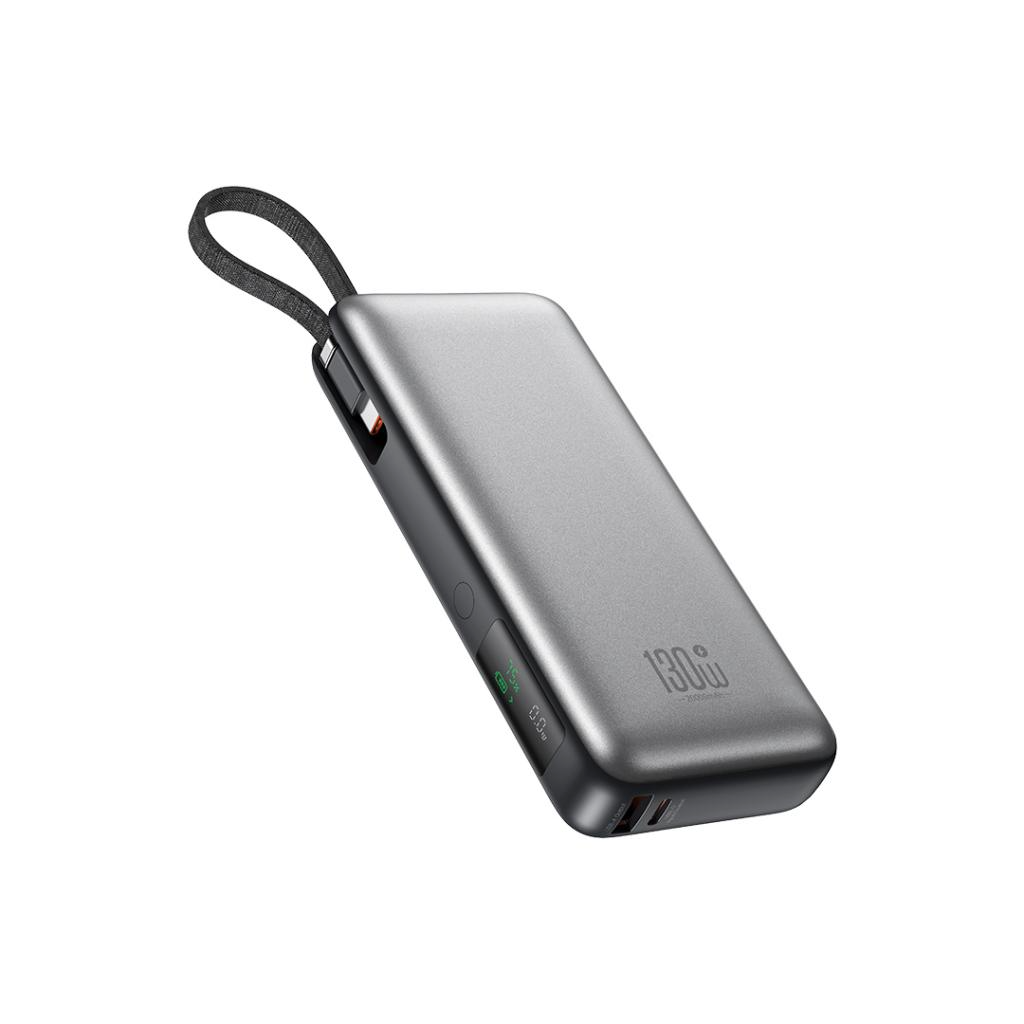 Vanjska baterija XO Design PR268, 20000mAh, 130W, QC + PD, 1 x USB-A - 2 x USB-C, Siva