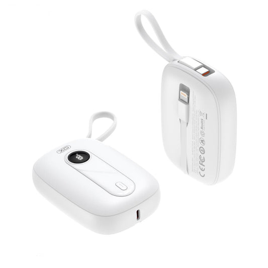 Vanjska baterija XO Design PR246, 10000mAh, 22.5W, PD, 1 x Lightning - 2 x USB-C, Bijela