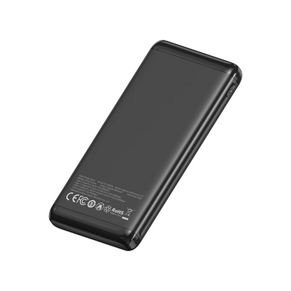 Vanjska baterija XO Design PB308, 10000mAh, 22.5W, QC + PD, 1 x USB-A - 1 x USB-C, Crna