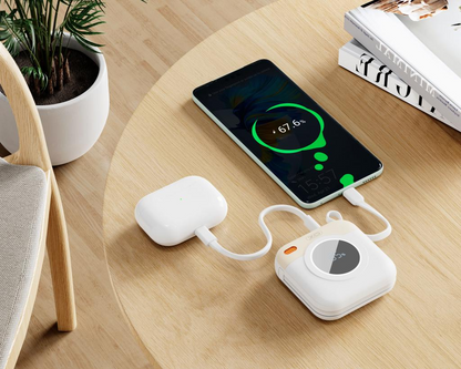 Vanjska baterija XO Design PR258, 10000mAh, 20W, QC + PD, 1 x Lightning - 1 x USB-C, Bež