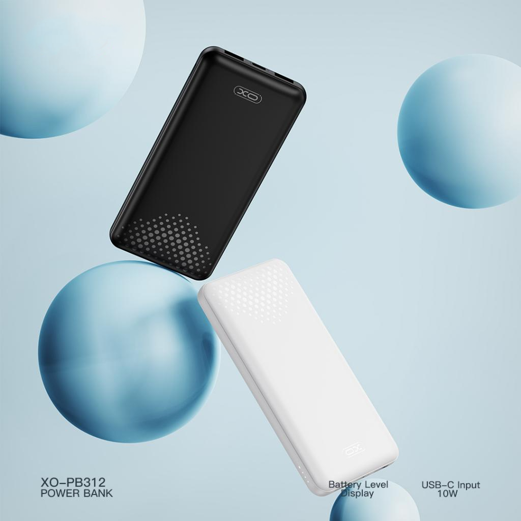 Vanjska baterija XO Design PB312, 10000mAh, 10W, 2 x USB-A, Crna