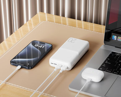 Vanjska baterija XO Design PR252, 20000mAh, 10W, 2 x USB-A, Crna